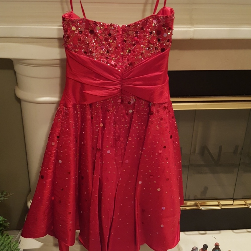 BLING RED PROM DRESS!! - Picture 5 of 6
